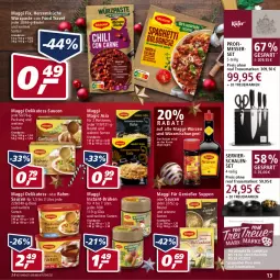 Gazetka promocyjna Real - Real Handzettel - Gazetka - ważna od 18.12 do 18.12.2021 - strona 13 - produkty: beutel, Brühe, eis, käfer, küche, maggi, maggi fix, messer, Messerset, reis, sauce, saucen, Schal, Schale, suppe, suppen, Ti