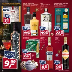 Gazetka promocyjna Real - Real Handzettel - Gazetka - ważna od 18.12 do 18.12.2021 - strona 22 - produkty: Adventskalender, amaro, averna, campari, cocktail, eis, flasche, geschenkpackung, gin, Gläser, irish whiskey, likör, reis, rezept, rezepte, single malt, smirnoff, Three Sixty, underberg, vodka, whiskey