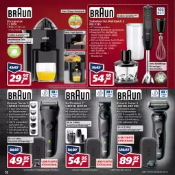 Gazetka promocyjna Real - Real Handzettel - Gazetka - ważna od 18.12 do 18.12.2021 - strona 52 - produkty: auto, Becher, braun, dusche, edelstahl, eis, elle, ente, , fleisch, Jubiläums, Käse, lebensmittel, leine, Messbecher, Mixer, rasierer, reis, rwe, saft, sahne, Schneebesen, schnellladefunktion, Spritzschutz, spülmaschinen, stabmixer, teller, Ti, wasser, Zerkleinerer, Zitruspresse