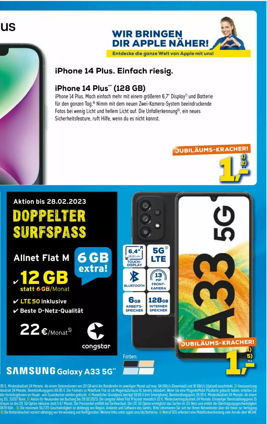 Aktueller Prospekt Euronics - Prospekte - von 11.01 bis 18.01.2023 - strona 12 - produkty: allnet flat, Apple, batterie, congstar, decke, elle, iphone, kamera, mac, ring, Surf, Ti