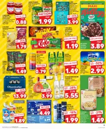 Gazetka promocyjna Kaufland - Prospekt - Gazetka - ważna od 04.10 do 04.10.2023 - strona 23 - produkty: angebot, angebote, aufstrich, beere, beeren, beutel, bohne, bohnen, Cap, capri-sun, Cashew, cerealien, chili, chips, cola, creme, deo, eintopf, eis, elle, ente, erdnuss, frucht, fruchtaufstrich, früchte, früchten, fruchtsaft, fruchtsaftgetränk, Geflügel, getränk, gewürz, Gewürzgurke, gewürzgurken, gurke, gurken, Happy Day, hengstenberg, honig, hot chili, hühner, kellogg's, kitkat, konfitüre, korn, landliebe, leine, LG, limo, limonade, lindt, linsen, lion, maracuja, Müller, nivea, nudel, Nudelgericht, nuss, obst, Obstbrand, orange, orangen, Paula, paulaner, qualitätswein, qualitätsweine, Rauch, reiniger, riegel, rotwein, saft, salat, salate, salz, schoko, schokoriegel, silvaner, Spezi, Tasche, taschen, taschentücher, Tempo, Ti, topf, tücher, wc-reiniger, wein, weine, Weißwein