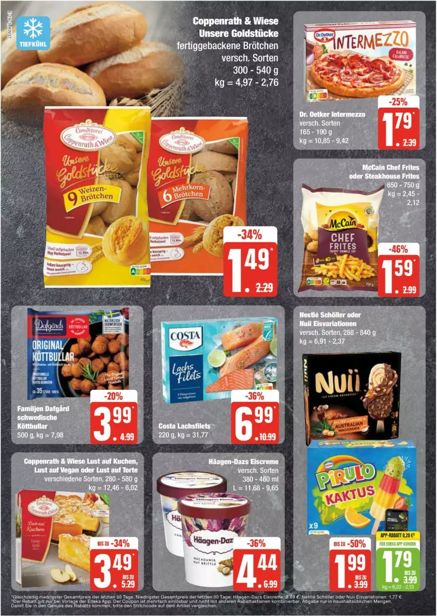 Aktueller Prospekt Edeka - Prospekte - von 09.09 bis 14.09.2024 - strona 16 - produkty: brötchen, coppenrath, coupon, deka, eis, geback, Goldstücke, nuss, Schöller, Ti