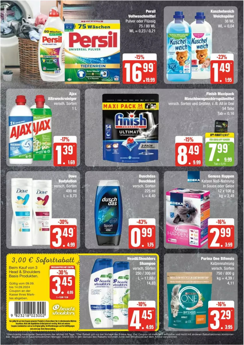 Aktueller Prospekt Edeka - Prospekte - von 09.09 bis 14.09.2024 - strona 22 - produkty: coupon, deka, eis, katzennahrung, nuk, nuss, persil, reis, Ti, vollwaschmittel, waschmittel, ZTE