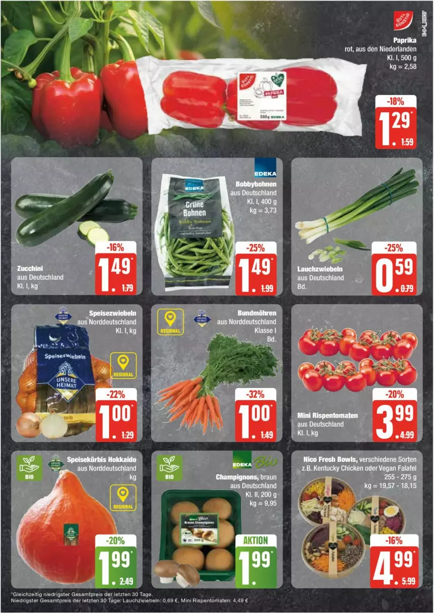 Aktueller Prospekt Edeka - Prospekte - von 09.09 bis 14.09.2024 - strona 9 - produkty: braun, Bundmöhren, champignon, champignons, eis, Lauchzwiebel, lauchzwiebeln, möhren, reis, rispentomaten, Ti, tomate, tomaten, ZTE, zwiebel, zwiebeln