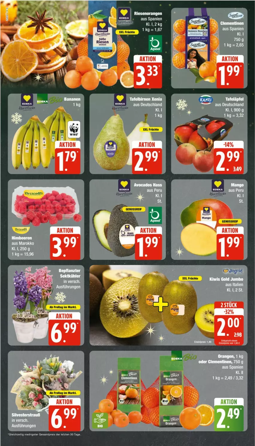 Aktueller Prospekt Edeka - Prospekte - von 23.12 bis 28.12.2024 - strona 4 - produkty: banane, bananen, clementinen, eis, reis, sekt, Ti, ZTE