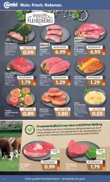 Gazetka promocyjna Combi - Prospekte - Gazetka - ważna od 05.11 do 05.11.2022 - strona 4 - produkty: braten, dell, eis, elle, essig, fleisch, frikadellen, gewürz, kartoffel, kartoffelsalat, Käse, lachs, mac, marinade, minutensteaks, natur, nuss, paprika, pfanne, pfannen, pute, rind, rinder, rinderbraten, rindfleisch, rollbraten, rouladen, salat, schnitzel, schwein, schweine, Speck, steak, steaks, Ti, wein, weine, WICK, Wirsing, zwiebel, zwiebeln