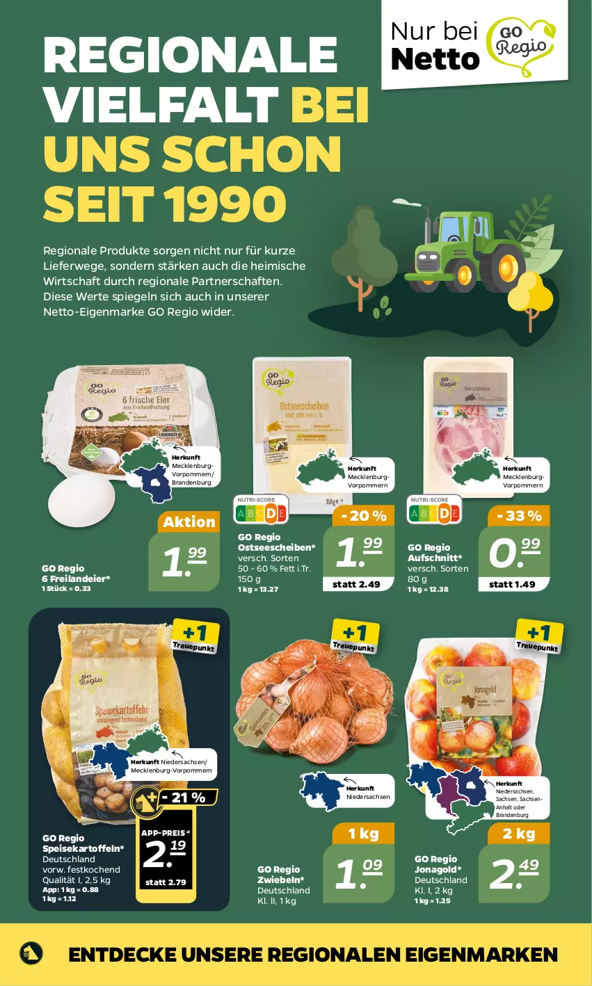 Aktueller Prospekt Netto - Woche 16 - von 15.04 bis 20.04.2024 - strona 4 - produkty: aufschnitt, decke, eier, eis, kartoffel, kartoffeln, reis, rwe, sac, speisekartoffeln, spiegel, Ti, zwiebel, zwiebeln