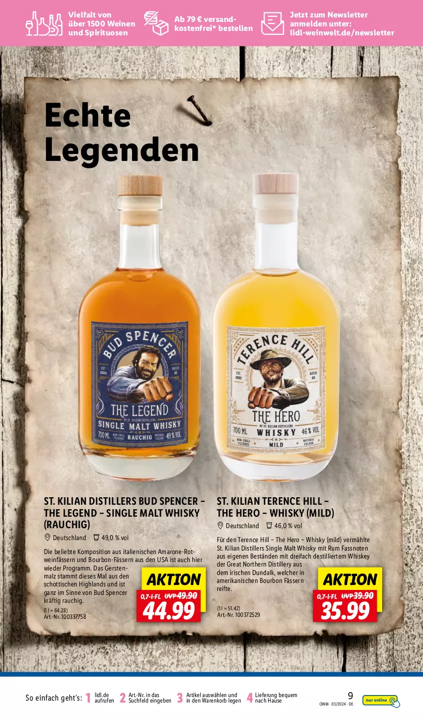 Aktueller Prospekt Lidl - Highlights in der Weinwelt - von 01.03 bis 31.03.2024 - strona 9 - produkty: amaro, bourbon, elle, hero, korb, malz, ndk, Rauch, rotwein, rum, schott, single malt, spirituosen, Ti, tisch, versandkostenfrei, wein, weine, whiskey, whisky