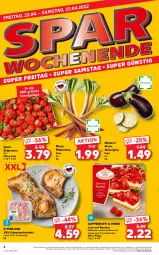 Gazetka promocyjna Kaufland - Gazetka - ważna od 27.04 do 27.04.2022 - strona 6 - produkty: angebot, angebote, aubergine, beere, beeren, coppenrath, erdbeere, erdbeeren, frischkäse, gin, Käse, kotelett, kuchen, Lust auf Kuchen, natur, purland, rhabarber, rum, schwein, schweine, schweinekotelett, Ti, wein, weine, ZTE