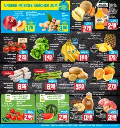 Gazetka promocyjna Hit - Prospekte - Gazetka - ważna od 03.06 do 03.06.2023 - strona 2 - produkty: ananas, auer, aus dem kühlregal, banane, bananen, Bau, berliner, bio, bio hit, chiquita, deutscher spargel, direktsaft, discount, eis, Elan, elle, erdnüsse, flasche, fleisch, frucht, früchte, fruchtfleisch, Frühkartoffeln, ilag, kartoffel, kartoffeln, kiwi, Kiwi Gold, kracher, krone, kühlregal, mac, melone, melonen, Nektar, nektarinen, nektarinen oder, oder pfirsiche, orange, orangen, pfirsich, pfirsiche, plattpfirsiche, Rauch, regal, reis, rispentomaten, saft, salat, salatherzen, Schal, Schale, snack, spargel, spargel grün, speisefrühkartoffeln, strauchtomaten, Ti, tisch, tomate, tomaten, valensina, wasser, wassermelone, zespri, ZTE