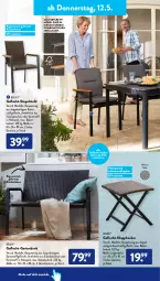 Gazetka promocyjna AldiSud - ALDI Aktuell - Gazetka - ważna od 14.05 do 14.05.2022 - strona 18 - produkty: aldi, armlehnen, Bank, dell, elle, Garten, gartenbank, hocker, Holz, kunststoffgeflecht, möbel, Mode, rückenlehne, stapelstuhl, stuhl, Ti