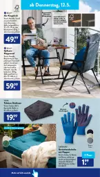 Gazetka promocyjna AldiSud - ALDI Aktuell - Gazetka - ważna od 14.05 do 14.05.2022 - strona 22 - produkty: aldi, armlehnen, asti, Bau, baumwolle, dell, elle, gardenline®, Garten, handschuhe, Holz, kissen, klappsessel, klapptisch, kunststoffgeflecht, Liege, möbel, Mode, Palette, rückenlehne, schuhe, sessel, sitzkissen, Ti, tisch, wolle