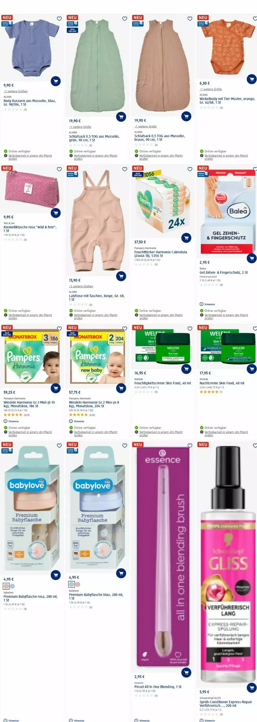 Aktueller Prospekt Dm Drogerie - Prospekte - von 12.02 bis 21.02.2024 - strona 13 - produkty: body, braun, Calendula, creme, eis, erde, feuchtigkeitscreme, feuchttücher, flasche, hose, kosmetik, Kosmetiktasche, Latzhose, medizinprodukt, nachtcreme, orange, pampers, Pinsel, sac, schlafsack, schwarzkop, schwarzkopf, Tasche, taschen, Ti, tücher, weleda, Wels, WICK, Wickelbody, Wild, windeln