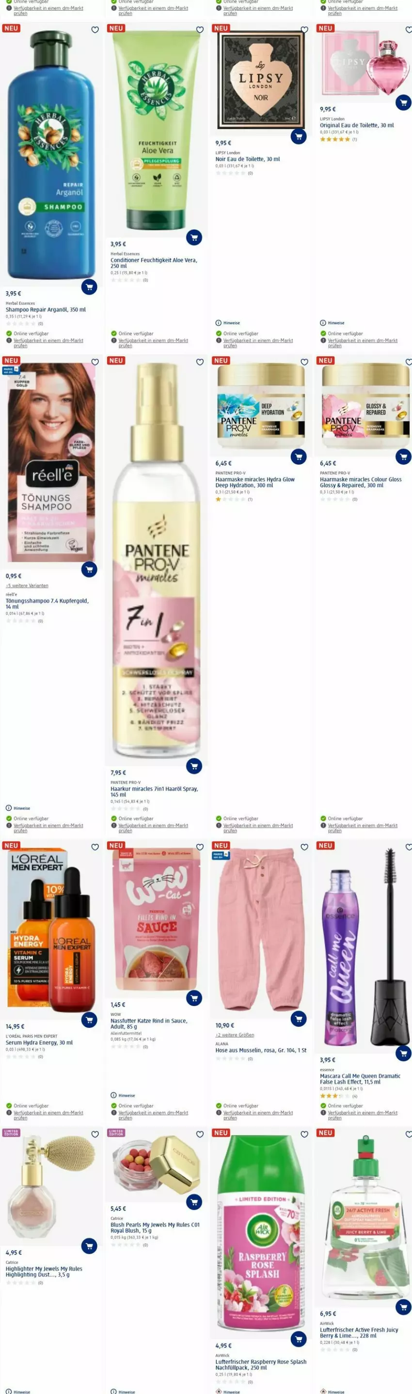 Aktueller Prospekt Dm Drogerie - Prospekte - von 12.02 bis 21.02.2024 - strona 17 - produkty: airwick, aloe vera, Brufen, eau de toilette, Effect, eis, gin, hose, l'oreal, lufterfrischer, Mascara, Maske, nassfutter, rama, raspberry, rum, sauce, Serum, shampoo, Ti, Wels, WICK