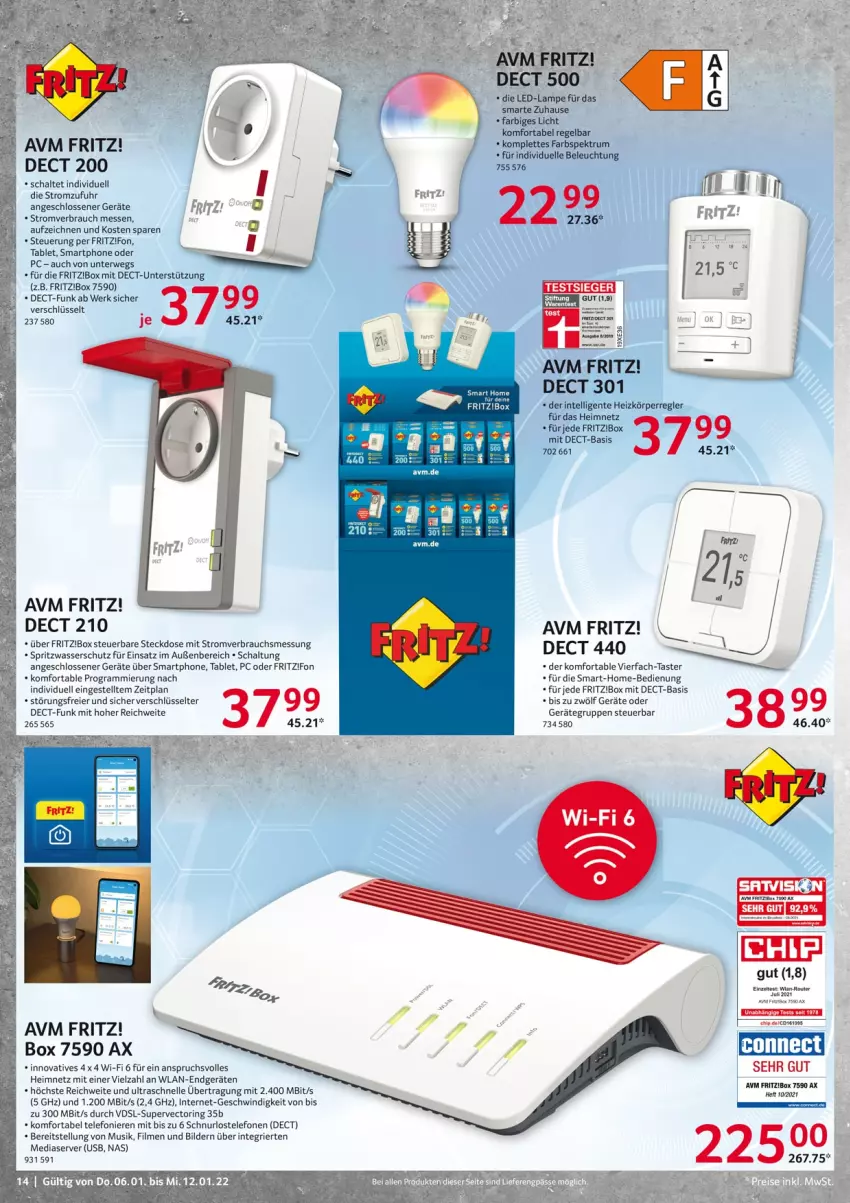 Aktueller Prospekt Selgros - Vorschau:
            Nonfood - von 06.01 bis 12.01.2022 - strona 14 - produkty: beleuchtung, eier, elle, ente, fritz, Intel, Lampe, Rauch, ring, Router, rum, rwe, Schal, smartphone, Spektrum, steckdose, tablet, telefon, Ti, uhr, usb, wasser, Zelt