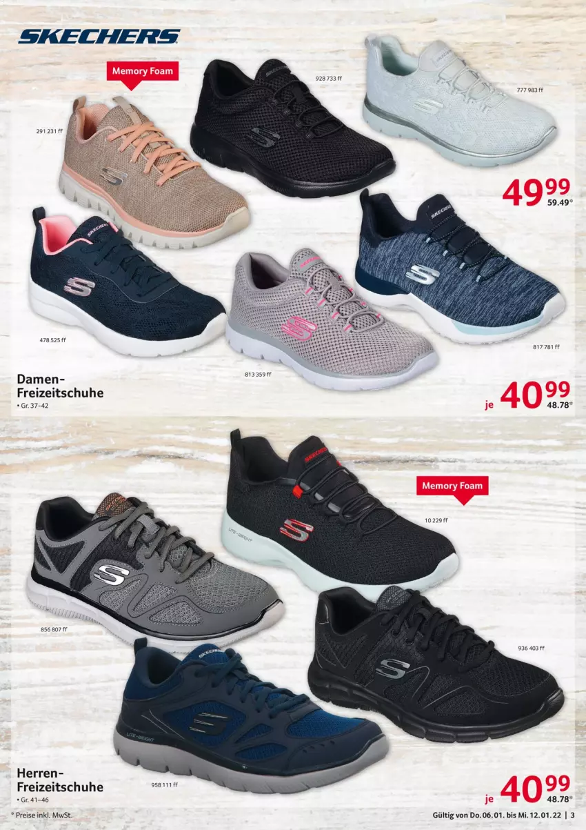 Aktueller Prospekt Selgros - Vorschau:
            Nonfood - von 06.01 bis 12.01.2022 - strona 3 - produkty: eis, Freizeitschuhe, reis, schuhe, skechers, Ti