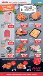 Gazetka promocyjna Famila - Prospekte - Gazetka - ważna od 23.09 do 23.09.2023 - strona 6 - produkty: aufstrich, axe, Bau, Becher, braun, brot, brotaufstrich, eintopf, eis, fleisch, fleischsalat, gelee, gewürz, grill, grillhähnchen, grillhaxe, Haxe, kasseler, kochschinken, lachs, lachsschinken, mac, Mantel, marinade, Mett, metten, Mettenden, mettwurst, reis, salami, salat, schinken, schinkenwurst, schwein, schweine, schweinemett, snack, snacks, Streichzart, Ti, topf, wein, weine, wurst, zwiebel