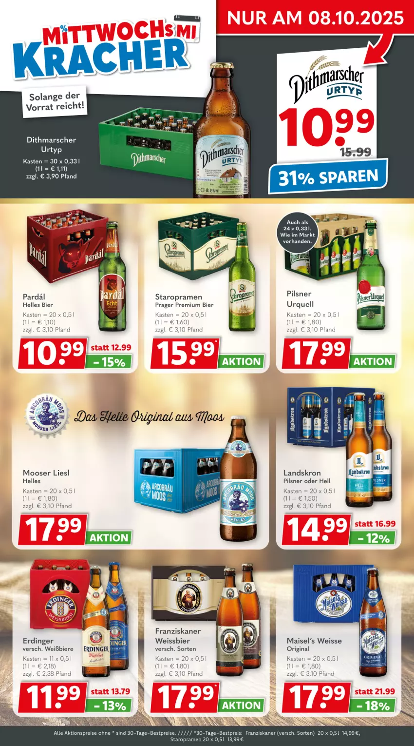 Aktueller Prospekt Getraenkeland - von 28.09 bis 10.10.2025 - strona 3 - produkty: aktionspreis, bestpreis, bestpreise, bier, Biere, eis, elle, erdinger, franziskaner, gin, mais, mars, pils, pilsner, reis, Staropramen, Ti, urtyp, weissbier