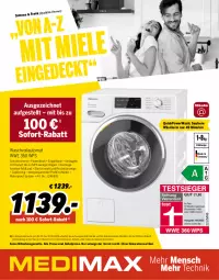 Gazetka promocyjna Medimax - Sonderbeilage Miele - Gazetka - ważna od 30.06 do 30.06.2023 - strona 1 - produkty: abholpreise, alle preise sind abholpreise, auto, bügel, Cap, dekoration, eis, gefu, Germ, miele, reis, sim, sofort-rabatt, Ti, trommel, waschvollautomat