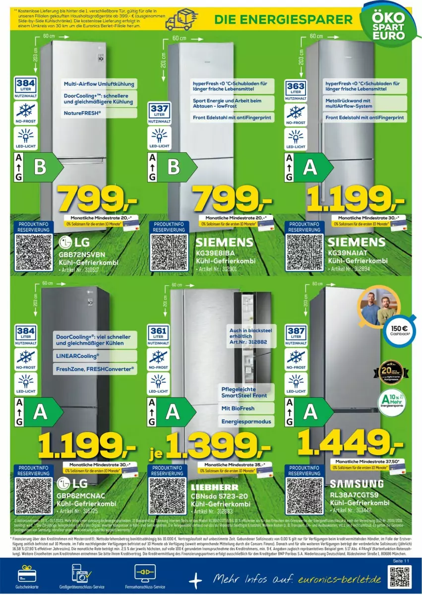 Aktueller Prospekt Euronics - Prospekte - von 05.07 bis 12.07.2023 - strona 11 - produkty: bio, edelstahl, eimer, eis, elle, gutschein, Kinder, lebensmittel, led-licht, LG, linsen, natur, reis, rückwand, rum, schubladen, tee, Ti