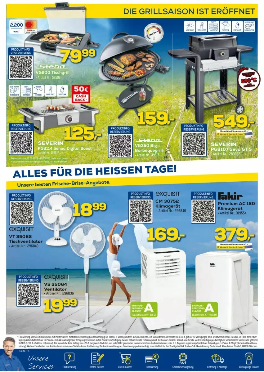 Aktueller Prospekt Euronics - Prospekte - von 05.07 bis 12.07.2023 - strona 14 - produkty: angebot, angebote, eis, grill, mastercard, monte, Ti, ventilator