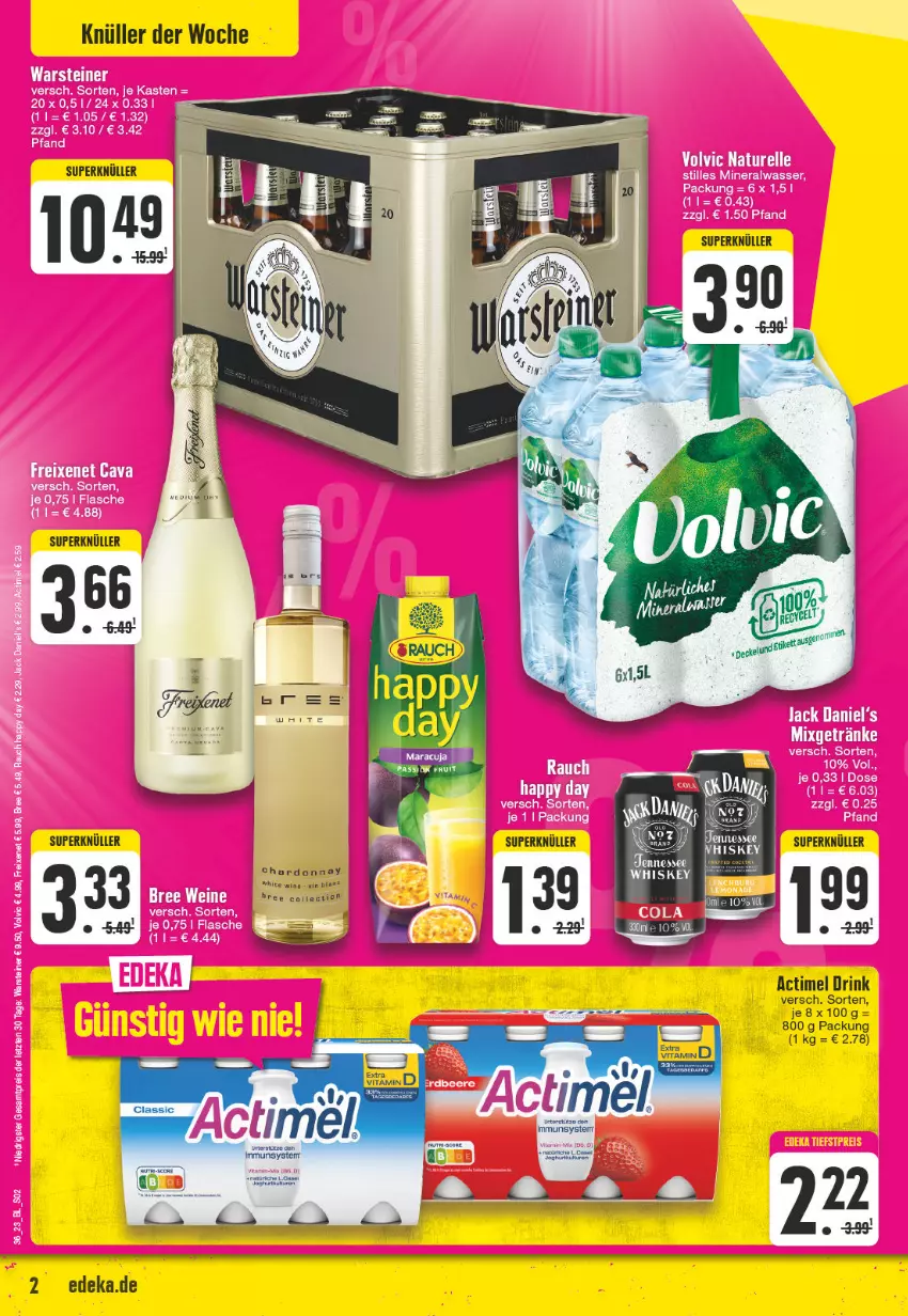 Aktueller Prospekt Edeka - Angebote der Woche - von 28.08 bis 02.09.2023 - strona 2 - produkty: actimel, actimel drink, bree, chardonnay, drink, Ti, vita, Vitamin D