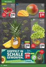 Gazetka promocyjna Edeka - Angebote der Woche - Gazetka - ważna od 02.09 do 02.09.2023 - strona 6 - produkty: aktionspreis, ananas, auer, eis, mango, obst, reis, Schal, Schale, schutzhülle, tafeltrauben, Ti, trauben