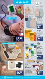 Gazetka promocyjna Aldi Nord - Von Montag - Gazetka - ważna od 19.10 do 19.10.2024 - strona 16 - produkty: aldi, ambia, aufbewahrungstasche, Bad, ball, balsam, batterie, batterien, beleuchtung, Blutdruckmessgerät, bonbons, dell, dittmann, eis, Elektro, elle, erde, flasche, Hustenbonbons, Kinder, kosmetik, LG, Massagegerät, medizinprodukt, messer, Mode, natur, natura, ndk, pflaster, reis, Ria, Schal, Schale, Tasche, Ti, uhr, vita, vitalis, zucker