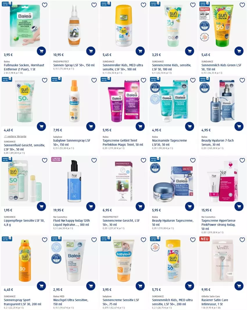 Aktueller Prospekt Dm Drogerie - Prospekte - von 02.06 bis 08.06.2022 - strona 3 - produkty: Babylove, cin, creme, dip, gillette, hyaluron, Lippenpflege, Maske, milch, Persen, rasierer, Ria, Roller, rum, Serum, socken, sonnencreme, sonnenmilch, sonnenspray, Sport, tagescreme, Ti, waschgel