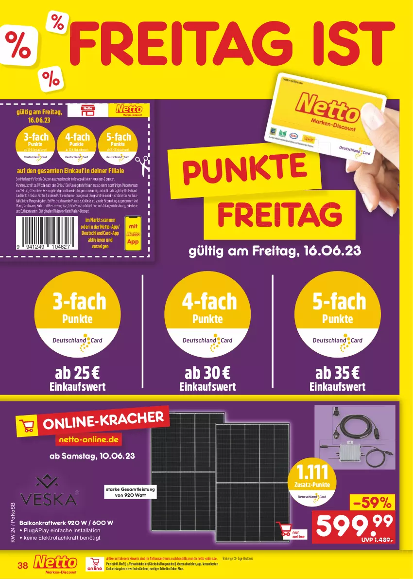 Aktueller Prospekt Netto Marken-Discount - Filial-Angebote - von 12.06 bis 17.06.2023 - strona 38 - produkty: bestpreis, buch, coupon, deutschlandcard, discount, eduscho, eis, Elektro, elle, erde, guthabenkarte, gutschein, gutscheine, kraft, mac, marken-discount, milch, ndk, Rauch, reis, rwe, Tchibo, Ti