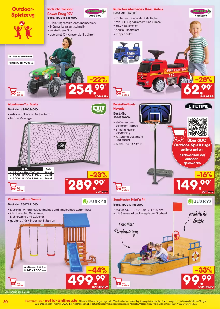 Aktueller Prospekt Netto Marken-Discount - Filial-Angebote - von 12.06 bis 17.06.2023 - strona 42 - produkty: angebot, ball, Bank, Bau, eis, elle, Holz, Kinder, Kinderspiel, koffer, korb, ndk, reifen, reis, Ria, Sandkasten, Schaukel, Schütze, Signal, sitzbank, spielwaren, spielzeug, Ti, tisch, ZTE