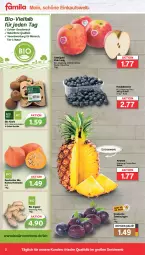 Gazetka promocyjna Famila - Prospekte - Gazetka - ważna od 15.10 do 15.10.2022 - strona 2 - produkty: ananas, beere, beeren, bio, heidelbeere, heidelbeeren, ingwer, kiwi, Kürbis, mac, natur, Pink Lady, Schal, Schale, sweet ananas, tafeläpfel, Ti