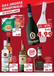 Gazetka promocyjna Kaufland - Gazetka - ważna od 16.03 do 16.03.2022 - strona 4 - produkty: angebot, angebote, bacardi, Cashew, cashewkerne, cocktail, cocktails, drink, drinks, fürst von metternich, irish whiskey, jack daniel, jack daniel's, jameson, lack, mac, Mett, metternich, Nuance, oakheart, rel, rum, salz, sekt, Ti, whiskey, ZTE