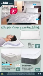 Gazetka promocyjna Netto - Angebote ab Montag - Gazetka - ważna od 19.03 do 19.03.2022 - strona 16 - produkty: auer, Bau, baumwolle, bett, Germ, kissen, kopfkissen, matratze, matratzen, Matratzentopper, mikrofaser, molto, steppbett, Ti, topper, wolle, ZTE