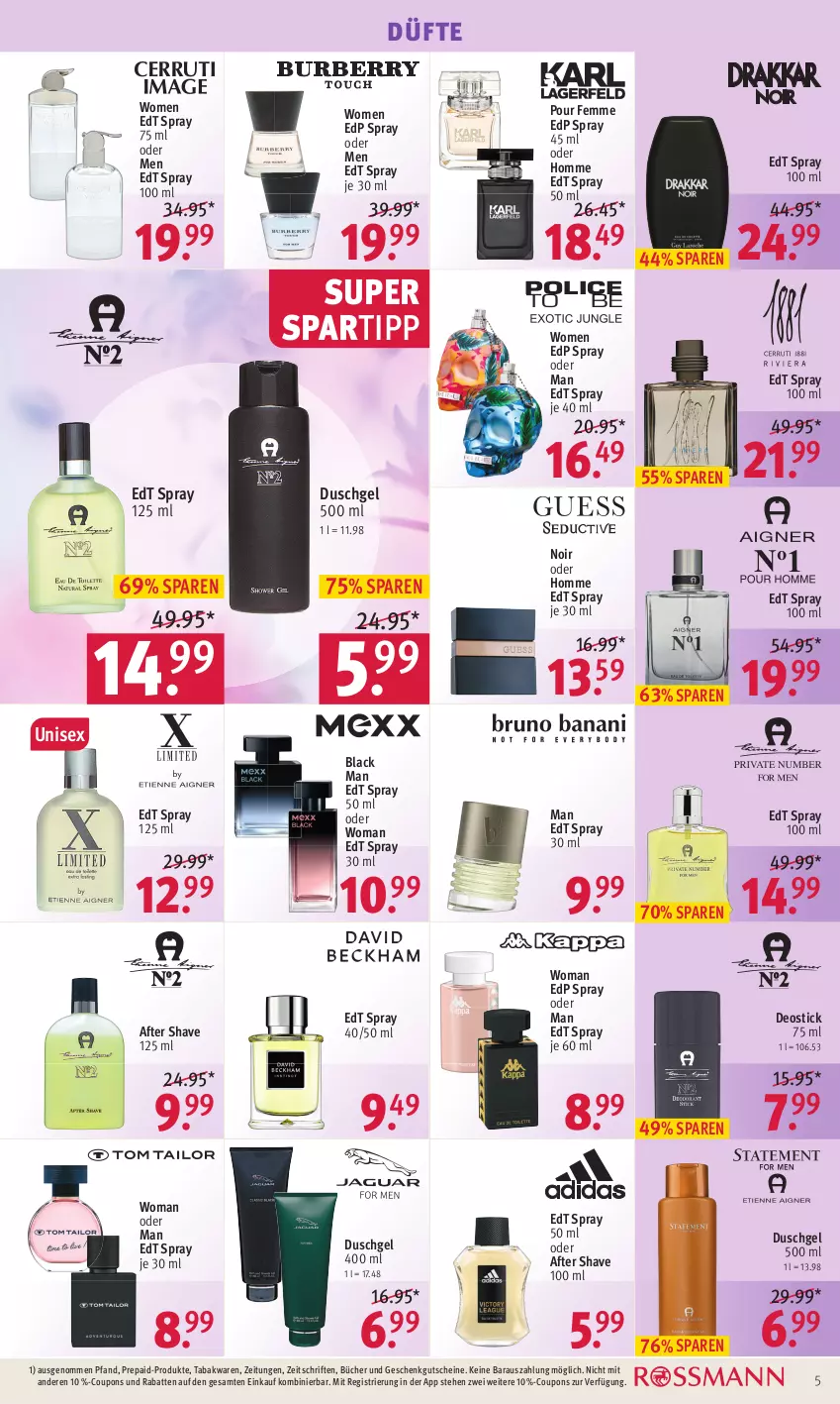 Aktueller Prospekt Rossmann - Prospekte - von 20.02 bis 24.02.2023 - strona 5 - produkty: after shave, coupon, coupons, deo, Deostick, duschgel, edp spray, edt spray, gutschein, gutscheine, lack, spartipp, Ti