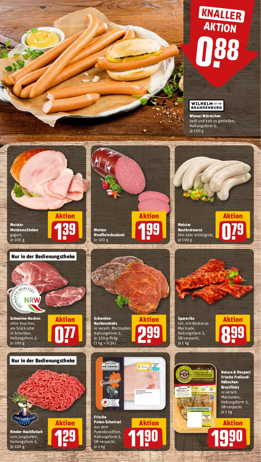 Aktueller Prospekt Rewe - Prospekte - von 29.07 bis 03.08.2024 - strona 8 - produkty: barbecue, bratwurst, brustfilet, eis, filet, filets, fleisch, hackfleisch, hähnchenbrust, hähnchenbrustfilet, jungbullen, LG, marinade, Meister, Mett, metten, Nackensteak, nackensteaks, natur, pute, putenbrust, putenbrustfilet, rind, rinder, rinder-hackfleisch, rindfleisch, rostbratwurst, salami, schinken, schnitzel, schwein, schweine, schweinenacken, spareribs, steak, steaks, Ti, wein, weine, wiener, wiener würstchen, wurst, würstchen