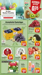 Gazetka promocyjna Rewe - Prospekte - Gazetka - ważna od 03.08 do 03.08.2024 - strona 6 - produkty: apfel, avocado, banane, bananen, beere, beeren, Blaubeer, blaubeere, bonduelle, cola, drink, eis, Elan, elle, fisch, fleisch, grana, granatapfel, granatapfelkerne, kiwi, Knödel, kokos, kokosnuss, korb, kuchen, mandel, marmelade, milch, Mixer, nuss, pfirsich, pfirsiche, Rana, rezept, rezepte, rucola, saft, Schal, Schale, smoothie, smoothies, spinat, tafeltrauben, Ti, tisch, trauben, zespri