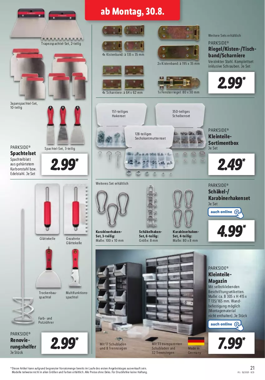 Aktueller Prospekt Lidl - Aktionsprospekt - von 30.08 bis 04.09.2021 - strona 21