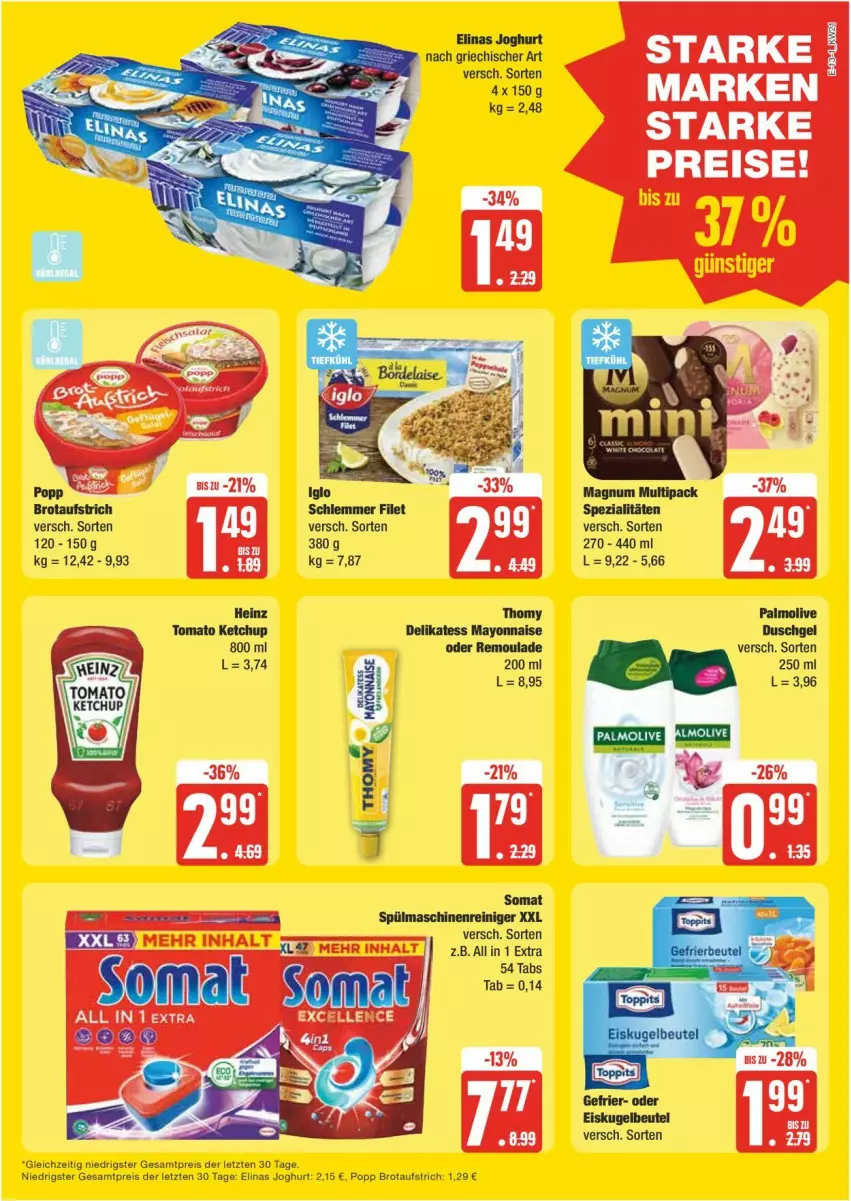 Aktueller Prospekt Edeka - Prospekte - von 20.05 bis 25.05.2024 - strona 13 - produkty: aufstrich, brot, brotaufstrich, eis, elinas, elinas joghurt, joghur, joghurt, joghurt nach, Popp, reis, Ti, ZTE