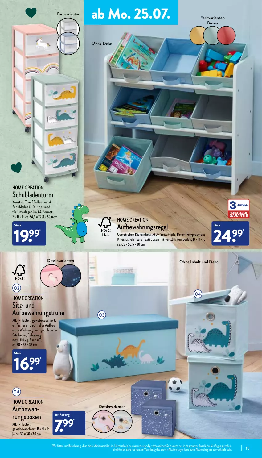 Aktueller Prospekt Aldi Nord - Aldi-Aktuell - von 25.07 bis 30.07.2022 - strona 15 - produkty: aufbewahrungsbox, Bau, elle, ente, gin, Holz, latte, regal, Ria, schubladen, Schubladenturm, Ti, werkzeug, ZTE