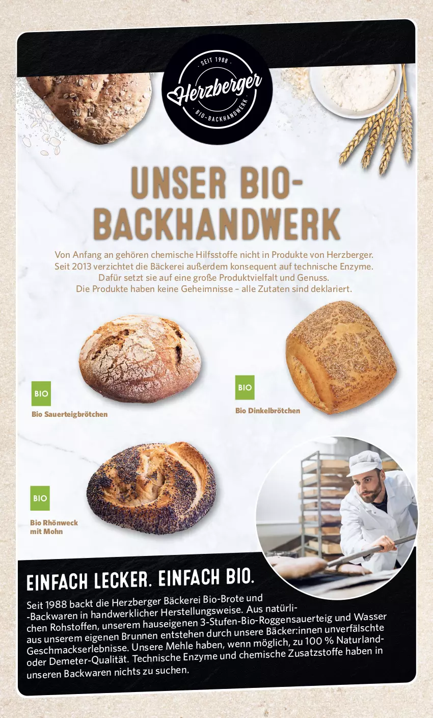 Aktueller Prospekt Combi - Prospekte - von 16.10 bis 21.10.2023 - strona 2 - produkty: auer, backwaren, Berger, bio, brot, brötchen, dinkelbrötchen, eis, erde, gsw, herzberger, natur, nuss, wasser, weck