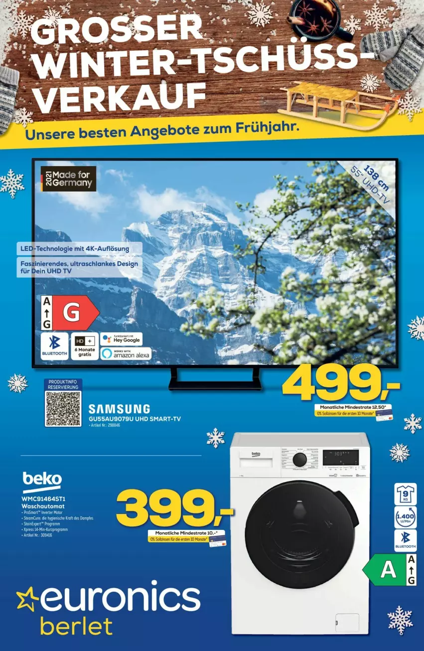 Aktueller Prospekt Euronics - Prospekte - von 15.02 bis 22.02.2023 - strona 1 - produkty: Germ, uhd, uhd tv