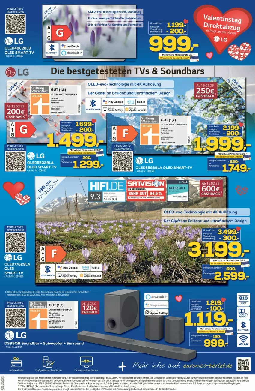 Aktueller Prospekt Euronics - Prospekte - von 15.02 bis 22.02.2023 - strona 3 - produkty: bier, ente, fernseher, gutschein, Ofen, soundbar, Subwoofer, tee, Ti, Tiere