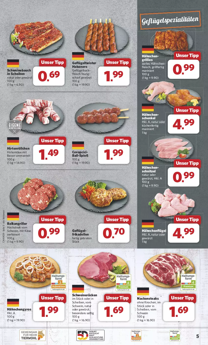 Aktueller Prospekt Combi - Prospekte - von 15.07 bis 20.07.2024 - strona 5 - produkty: bacon, ball, Bau, braten, cevapcici, dell, eis, elle, fleisch, frikadellen, Geflügel, gewürz, grill, gyros, hackfleisch, Hähnchenfleisch, hähnchenflügel, Hähnchengyros, henkel, hirtenkäse, Hirtenröllchen, Käse, küche, Küchen, Mantel, Nackensteak, nackensteaks, natur, nero, saft, schenkel, schnitzel, schwein, schweine, Schweinebauch, schweinerücken, Spezi, steak, steaks, Ti, wein, weine