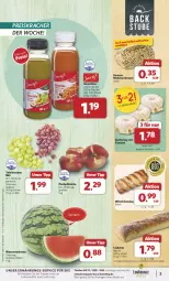 Gazetka promocyjna Combi - Prospekte - Gazetka - ważna od 20.07 do 20.07.2024 - strona 3 - produkty: angebot, angebote, auer, Bau, Bauer, ciabatta, eis, flasche, HP, korn, kracher, lebensmittel, melone, melonen, pfirsich, pfirsiche, reis, ring, Schal, Schale, smoothie, smoothies, stube, tafeltrauben, telefon, Ti, trauben, wasser, wassermelone, wassermelonen, würstchen, ZTE