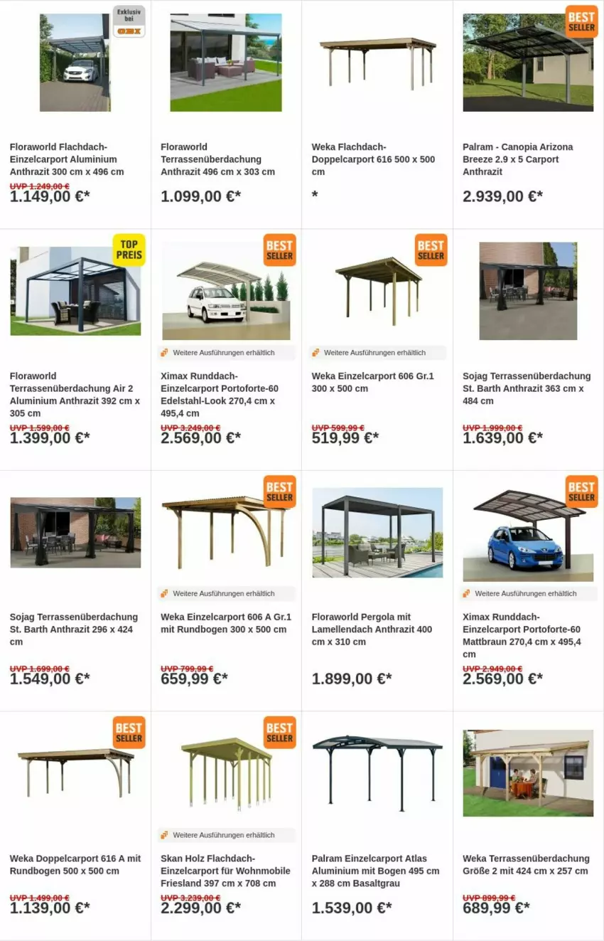 Aktueller Prospekt Obi - Prospekte - von 21.01 bis 29.01.2025 - strona 2 - produkty: braun, bree, Carport, edelstahl, elle, Holz, soja, Terrassenüberdachung, weka