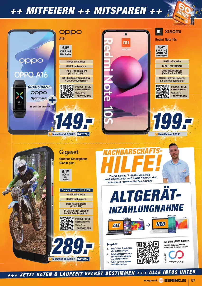 Aktueller Prospekt Expert Aurich - Prospekte - von 05.05 bis 11.05.2022 - strona 7 - produkty: akku, angebot, eier, frontkamera, hauptkamera, kamera, Laptop, quad, ring, smartphone, Sport, tablet, Ti, wasser