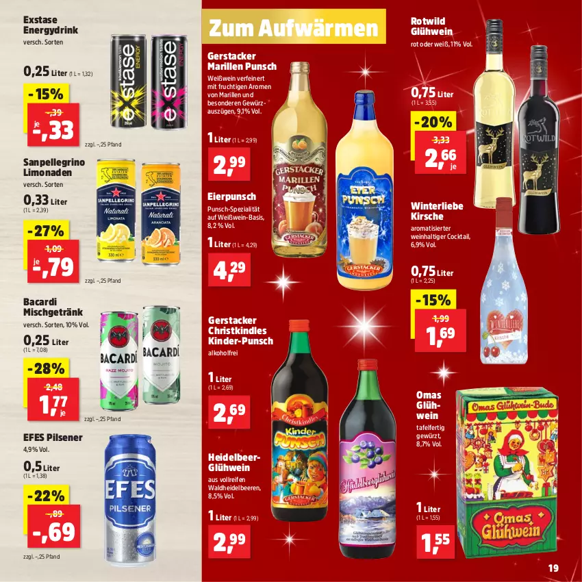 Aktueller Prospekt Thomas Philipps - von 25.11 bis 30.11.2024 - strona 19 - produkty: alkohol, bacardi, beere, beeren, cocktail, drink, eier, elle, frucht, getränk, gewürz, Glühwein, heidelbeere, heidelbeeren, Kinder, Kindle, kirsch, kirsche, limo, limonade, limonaden, mit frucht, pils, pilsener, reifen, sanpellegrino, Spezi, Ti, Waldheidelbeeren, wein, Weißwein, weißwein-, Wild