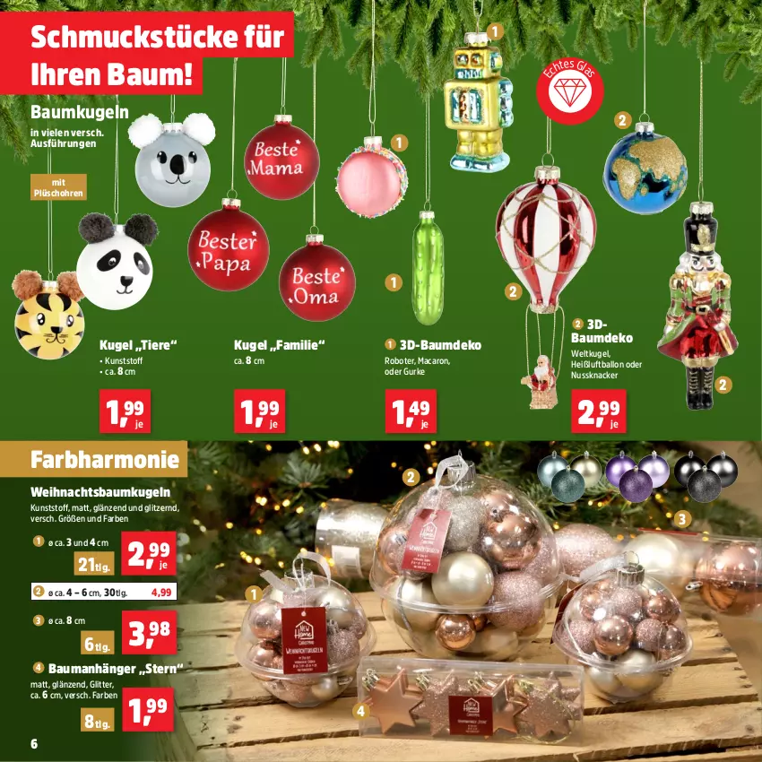 Aktueller Prospekt Thomas Philipps - von 25.11 bis 30.11.2024 - strona 6 - produkty: Anhänger, ball, Bau, Baumkugel, gurke, knacker, Kugel, LG, Luftballon, mac, nuss, Nussknacker, Plüsch, Schmuck, Ti, Tiere, Weihnachtsbaum