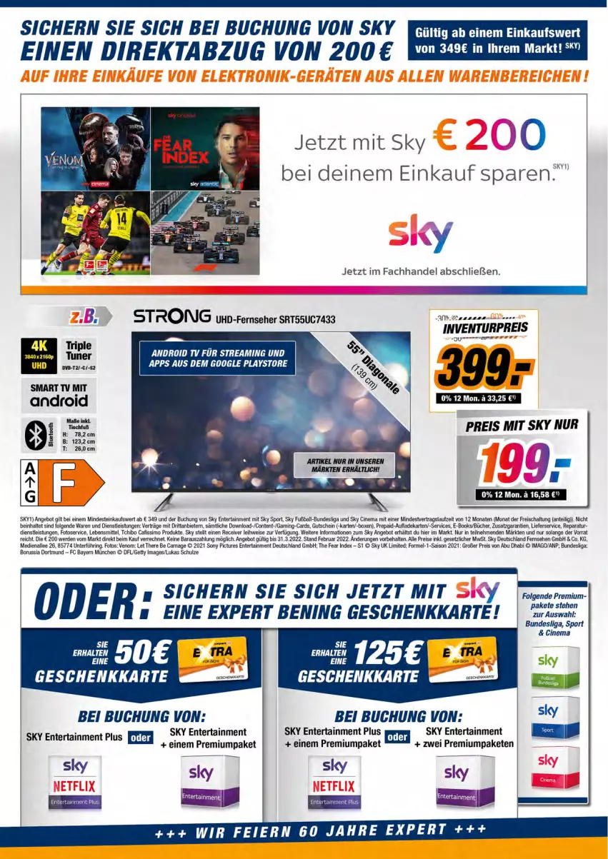 Aktueller Prospekt Expert Aurich - Prospekte - von 17.02 bis 23.02.2022 - strona 2 - produkty: angebot, ball, buch, Cafissimo, cin, deka, dvb, DVB-T, eier, eis, ente, erde, Fußball, gutschein, lebensmittel, LG, lieferservice, Receiver, reis, ring, Schal, sim, smart tv, sony, Sport, Tchibo, tee, Ti, tisch, uhd